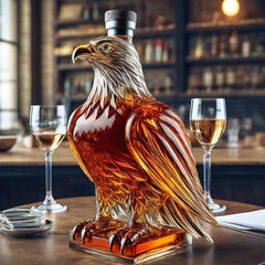 1pc Eagle-Shaped Whiskey & Tequila Bottle - Durable Plastic Travel-Friendly Design, Hand Wash Only, Reusable for Outdoor Travel, Bars, Family Gatherings - Unique Gift for Men & Women, Bar Decoration, Eagle Design, Artistic Dr