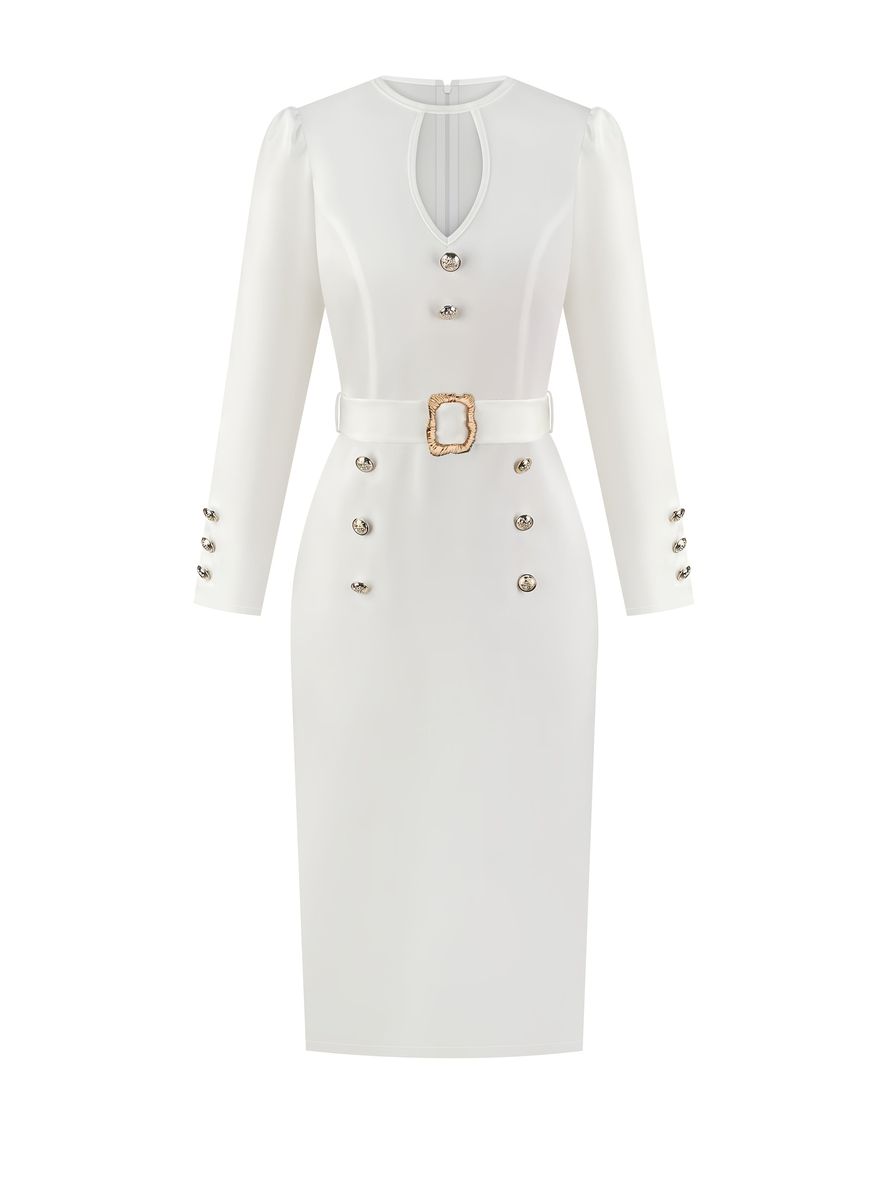 SHOWLU FASHION women's V-neck polyester dress featuring a fitted, elegant woven design perfect for stylish occasions.