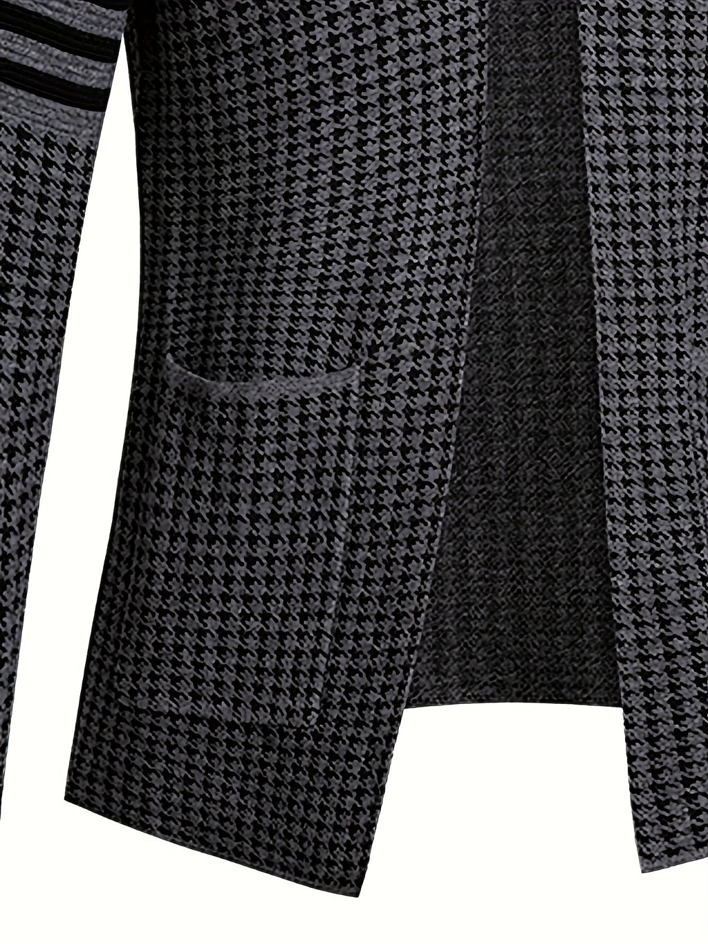 Slim fit men's knit cardigan from SHOWLU FASHION STORE with long sleeves and high stretch, perfect for casual or smart-casual wear.