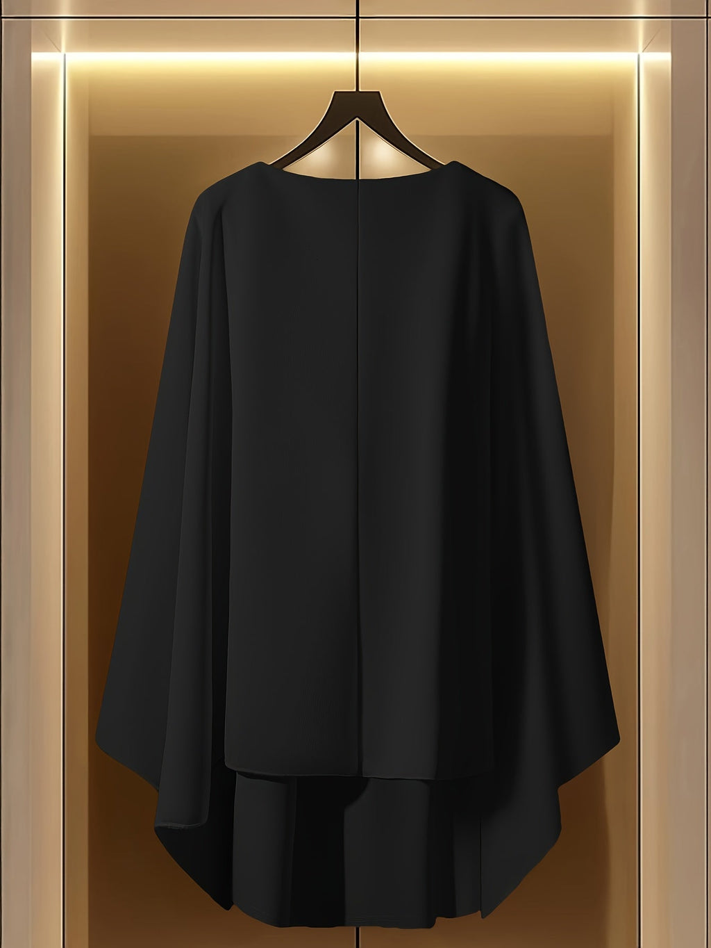 Women's apricot A-line dress with puff sleeves and a belt, featuring a midi length and stylish design by SHOWLU FASHION.