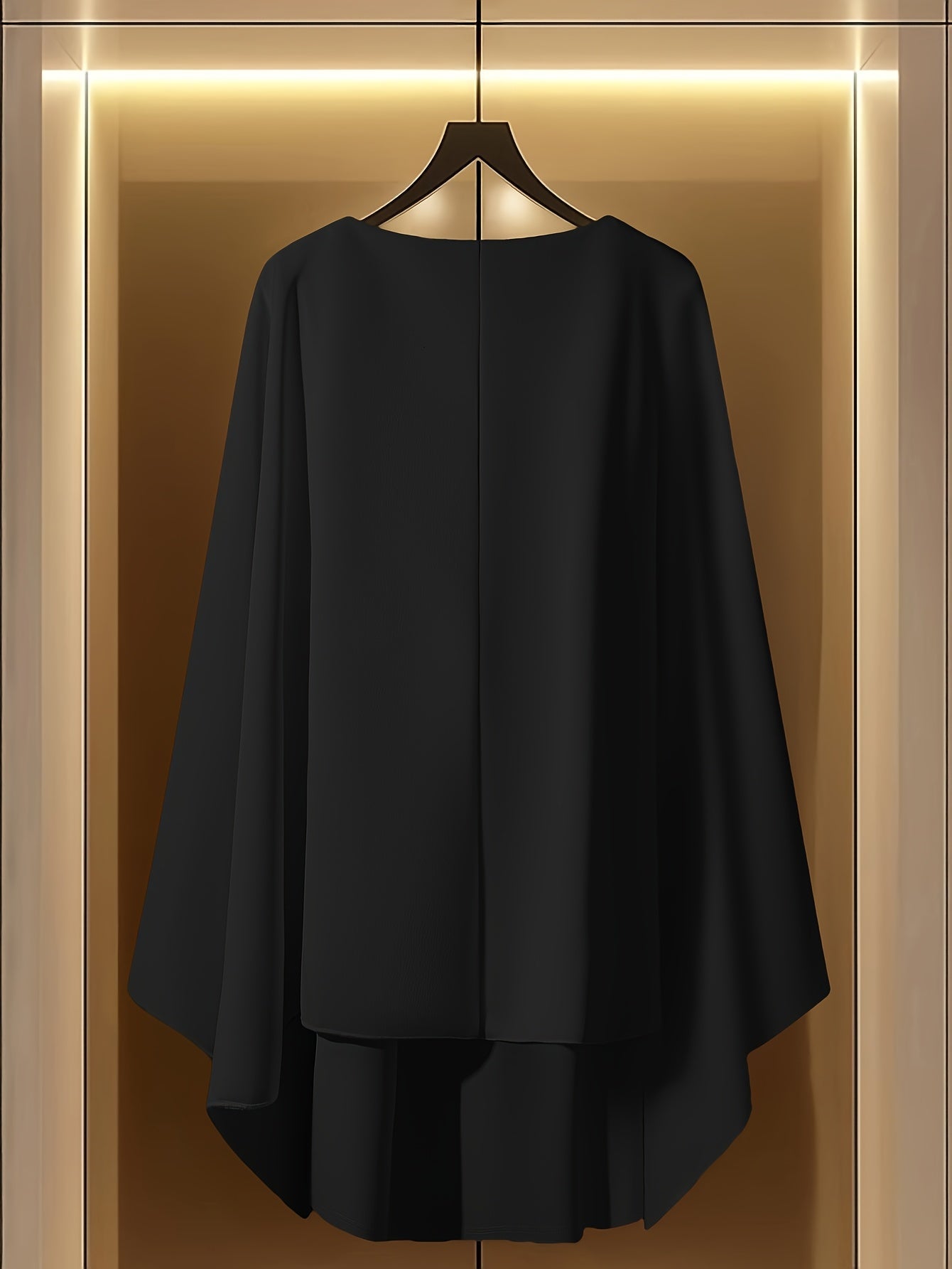 Women's apricot A-line dress with puff sleeves and a belt, featuring a midi length and stylish design by SHOWLU FASHION.