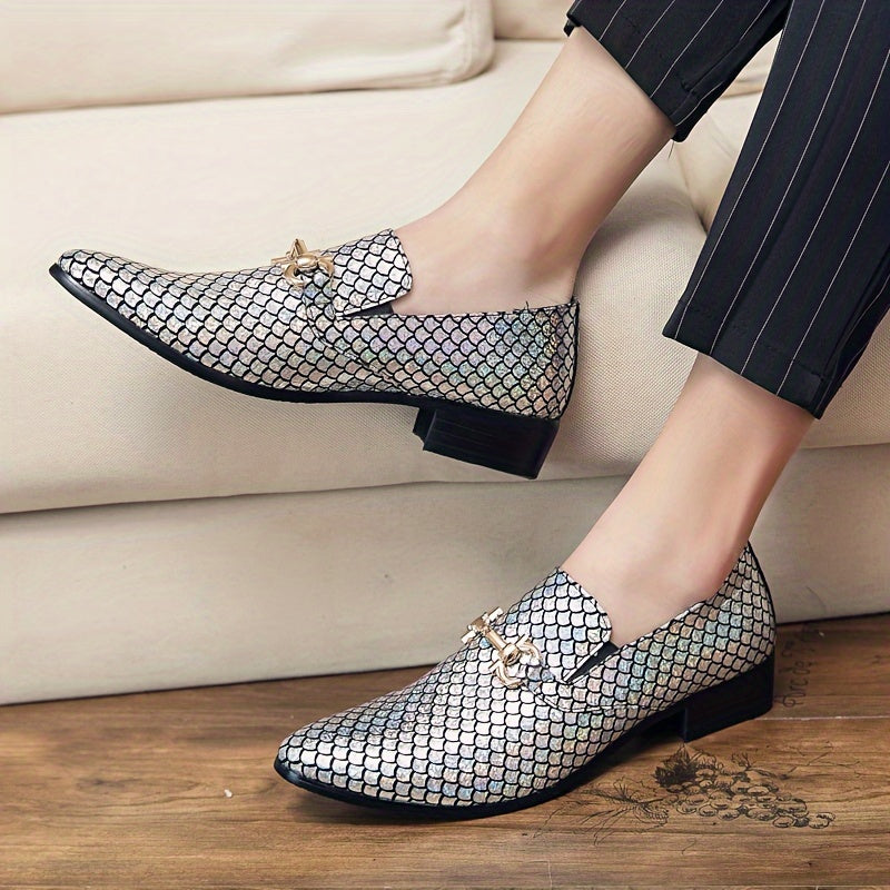 SHOWLU FASHION STORE men's casual slip-on shoes with low top design and PU leather material, suitable for everyday wear.