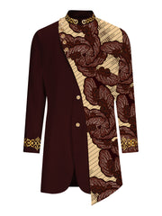 Men's Casual Long-sleeved Two-piece Suit, Mid-length Top And Trousers