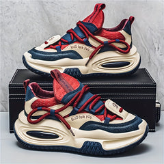 Men'S Shoes New Spring 2025 Collection Thick-soled Anti-slip Wear-resistant Casual And Trendy Shoes Men'S Stylish Versatile And Shock-absorbing Dad Shoes