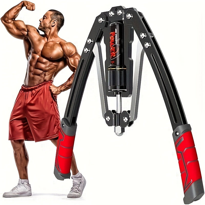 Showlu Hydraulic Arm Trainer with adjustable resistance, made of durable carbon steel, for home gym strength training exercises.