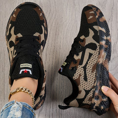 Breathable Lightweight Running Shoes for Women & Men - Summer Casual Sneakers with Soft EVA Sole, Elastic Socks & Random Print Design - Perfect Gift for Fitness Enthusiasts