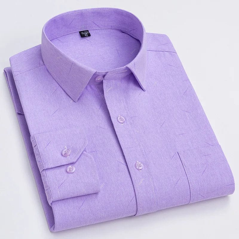 Bamboople men's long sleeve casual shirt by SHOWLU FASHION, cotton button-down with colorful print, standard fit for office or casual wear.