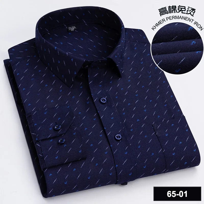 Bamboople men's long sleeve casual shirt by SHOWLU FASHION STORE, cotton print button-down shirt with a standard fit for office and casual wear.