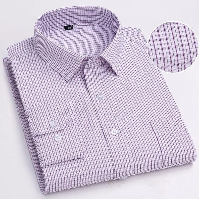 Bamboople men's long sleeve casual shirt with a printed design, cotton fabric, button-down front, standard fit, suitable for office or casual wear