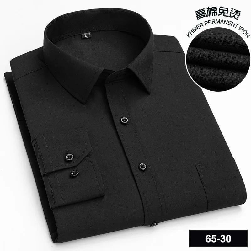 Bamboople men's long sleeve casual cotton shirt with print, button-down design, standard fit, suitable for office and business wear