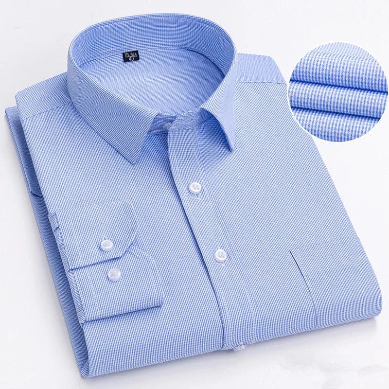 Bamboople men's long sleeve casual shirt with print, cotton fabric, button-down, standard fit, suitable for office and casual wear.