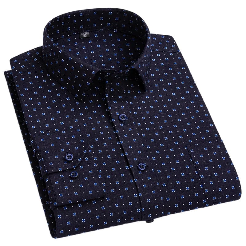 Bamboople men's long sleeve casual shirt from SHOWLU FASHION STORE, cotton button-down with fashion print and standard fit for office or casual wear.