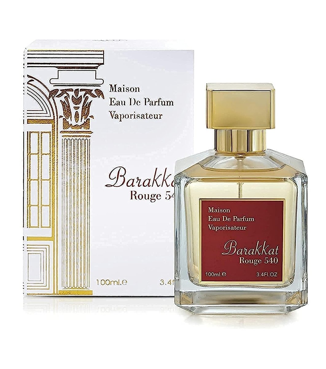 Maison Alhambra Barakkat Rouge 540 women's 3.4 oz EDP spray perfume with elegant bottle design