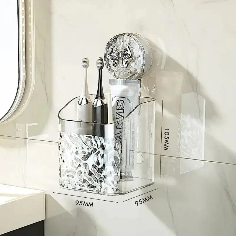 Showlu suction cup bathroom shelf with wall mount design, corner shower storage for shampoo, cosmetics, and toiletries.