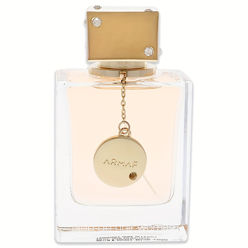 Armaf Club De Nuit Women's Eau De Parfum floral rose spray in 3.4oz bottle, showcasing elegant perfume packaging and rose design.
