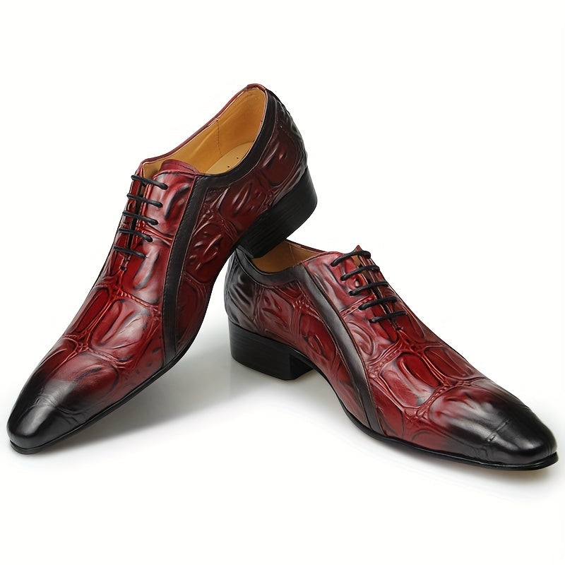 Men's SHOWLU FASHION Cow Leather Derby Shoes, formal lace-up Oxford style with polished finish and classic design.