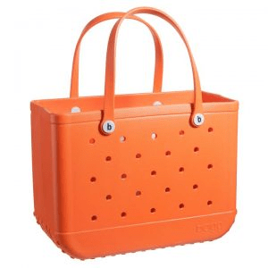 Showlu Fashion EVA Jelly Beach Bag, large waterproof outdoor satchel in vibrant color with hole design, ideal for beach or outdoor use.