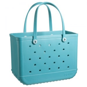 Showlu Fashion EVA jelly beach bag in bright color, large waterproof outdoor satchel with shoulder strap and hole design for versatile use