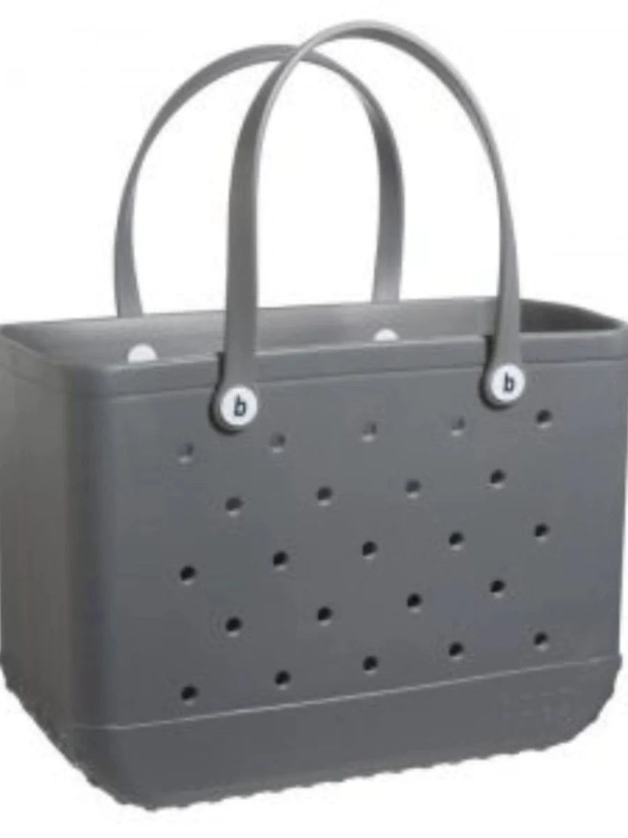 Large waterproof EVA jelly beach bag by Showlu Fashion, with holes and shoulder strap, ideal for outdoor beach or shopping use.