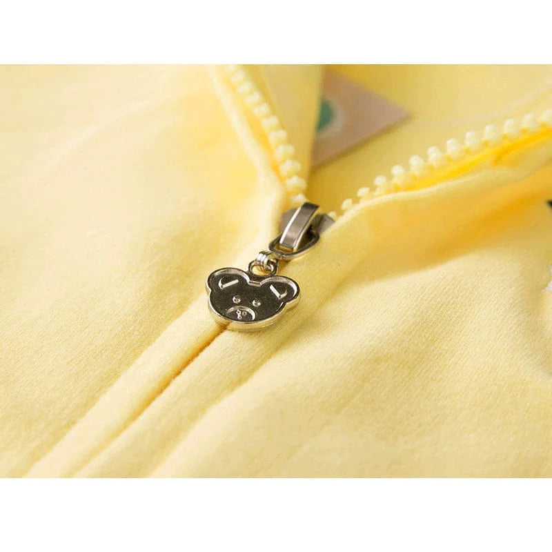 Bright Bear baby boys cartoon cotton zipper vest by Showlu Fashion, stylish sleeveless spring and autumn children’s clothing.