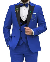 Beige Business Men Suits Costume Homme Slim Fit 3 Piece Double Breasted Suit Men Wedding Prom Party Business(Blazer+Vest+Pants) - SHOWLU FASHION STORE