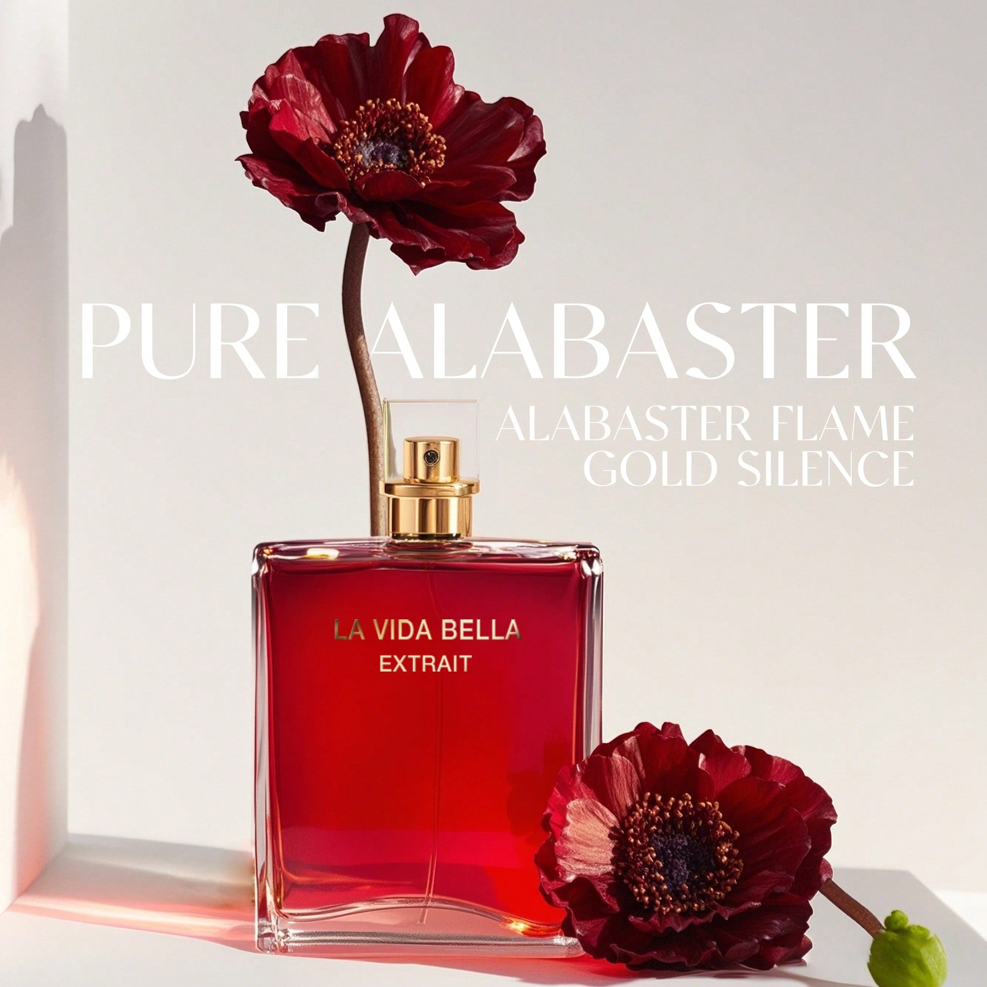La Vida Bella Extrait Perfume for Women 3.4oz floral EDP spray with elegant bottle, showcasing a luxurious fragrance.