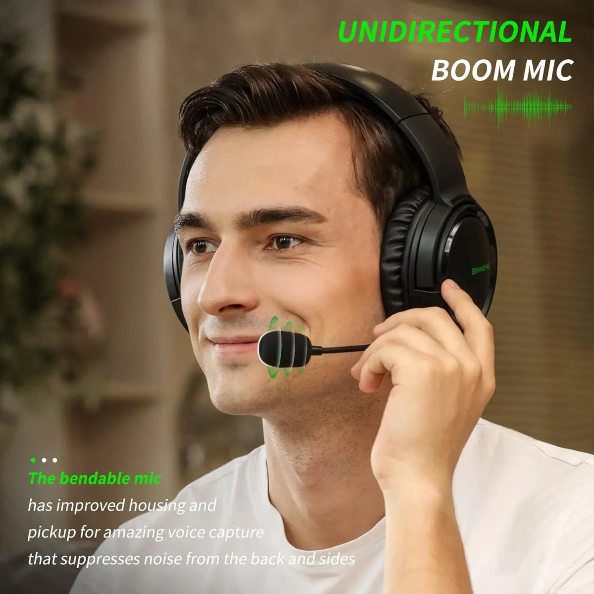 BINNUNE BG02 Gaming Headset with Mic for Xbox Series X|S Xbox One PS4 PS5 PC Switch, Wired Gamer Headphones - SHOWLU FASHION STORE