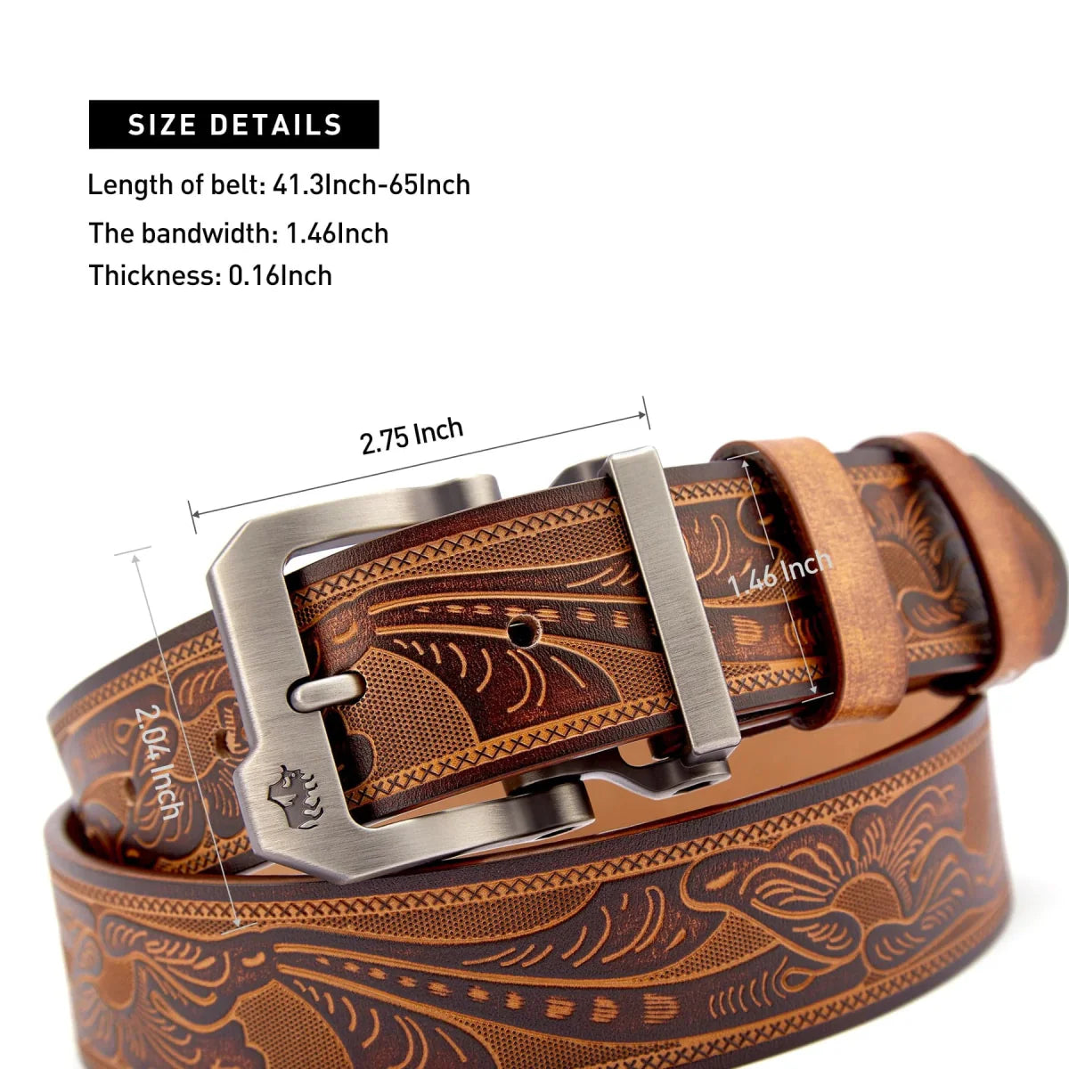 Vintage Bison Denim men's leather belt with pin buckle, high-quality casual waist strap for jeans, luxury genuine leather accessory