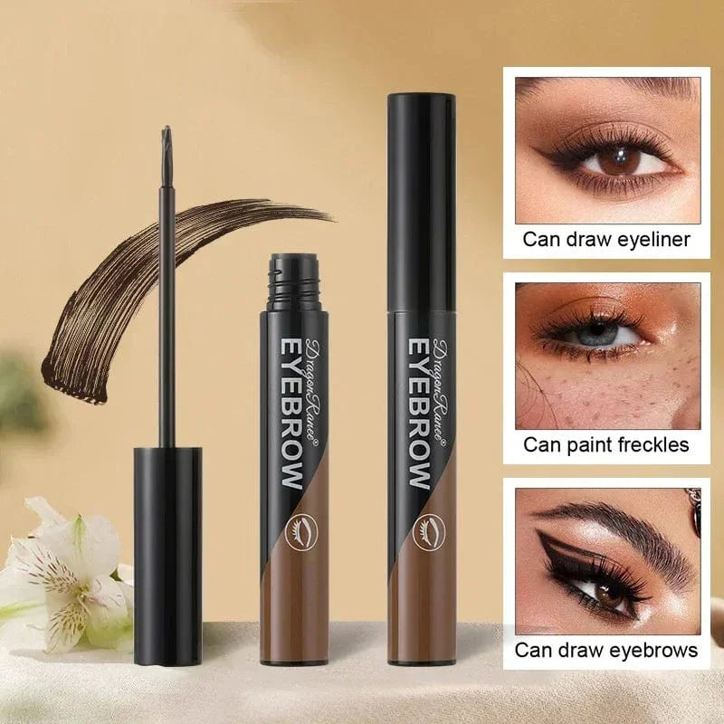 Black-brown Showlu Waterproof Peel-off Eyebrow Gel Tint for long-lasting, natural-looking brow enhancement and eyebrow tattoo effect.