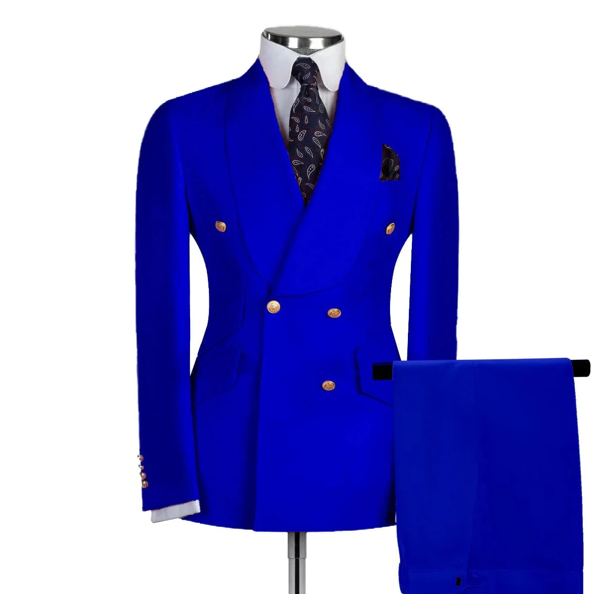 Men's beige double-breasted wedding suit by SHOWLU FASHION, includes blazer and matching pants, smart casual style for special occasions.