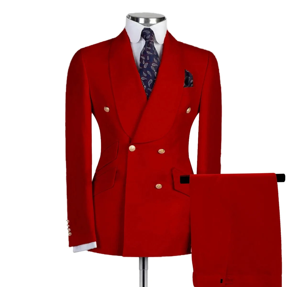 Beige men's 2-piece double-breasted wedding suit with blazer and matching pants, stylish smart casual attire for special occasions.