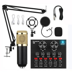 BM800 V8 Sound Card Set Professional Audio Condenser Mic Studio Singing Microphone for Karaoke Podcast Recording Live Streaming - SHOWLU FASHION STORE