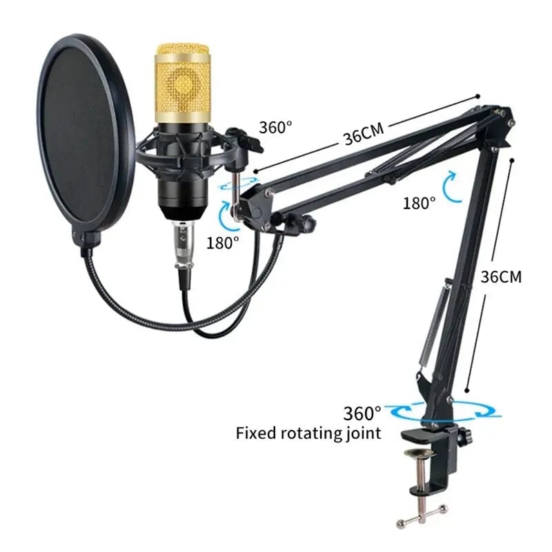 BM800 V8 Sound Card Set Professional Audio Condenser Mic Studio Singing Microphone for Karaoke Podcast Recording Live Streaming - SHOWLU FASHION STORE