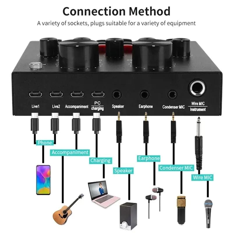 BM800 V8 Sound Card Set Professional Audio Condenser Mic Studio Singing Microphone for Karaoke Podcast Recording Live Streaming - SHOWLU FASHION STORE