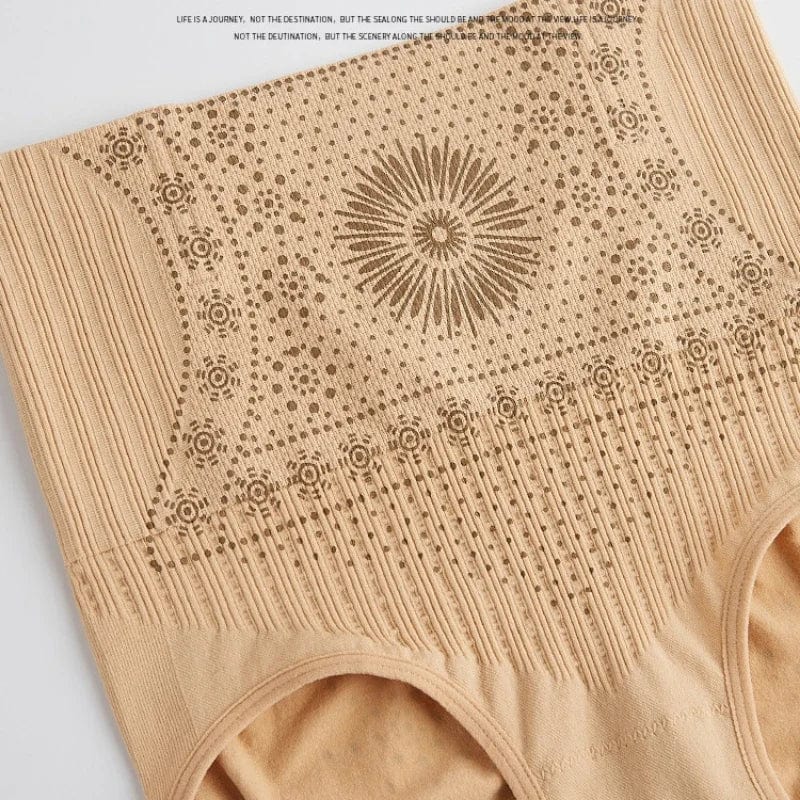 Showlu high waist body shaper panties with slimming and butt lifting design, worn as sexy lingerie for body shaping and support.