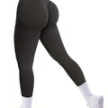 Showlu Seamless High-Waisted Butt-Lifting Leggings in nylon spandex, showing their smooth fit and sculpted silhouette for workout comfort.