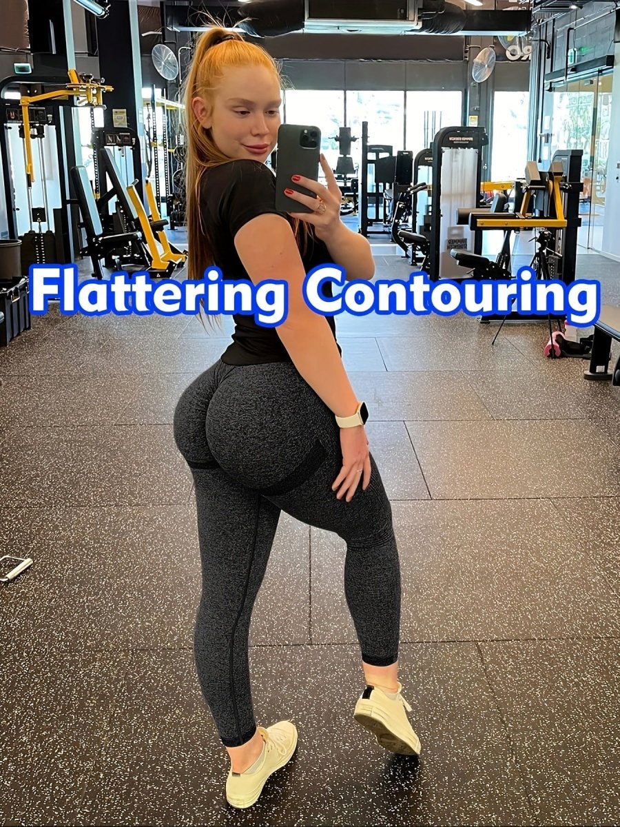 Showlu Seamless High-Waisted Butt-Lifting Leggings made of nylon spandex, showcasing a snug fit and sculpted design for workout comfort.