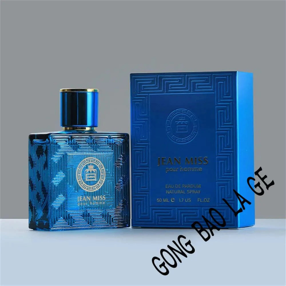 SHOWLU FASHION STORE Jean Miss Eau De Parfum for Men, 50ml floral scented cologne bottle with sleek design.