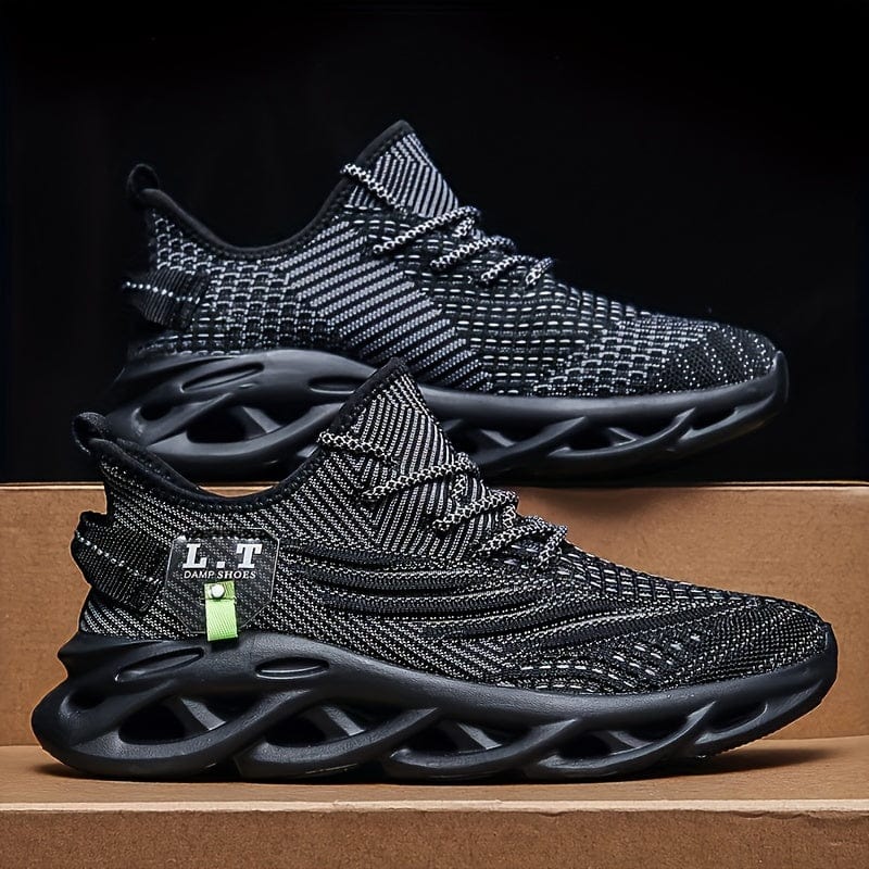 Showlu Men's Blade Sneakers with breathable mesh upper, lightweight design, non-slip sole, ideal for running, walking, and training.