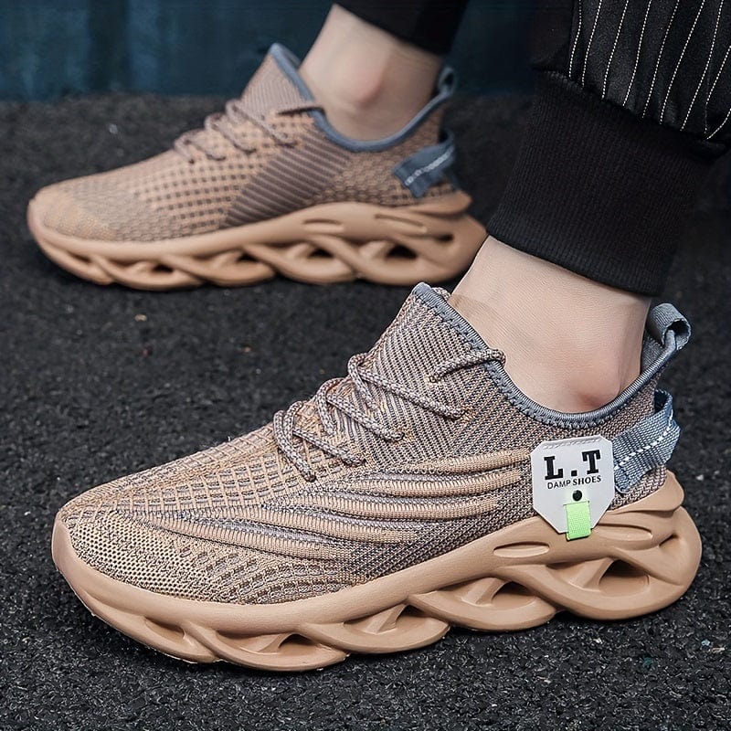 Showlu Men's Blade Sneakers with breathable mesh upper, lightweight design, non-slip sole, ideal for running, walking, and training.