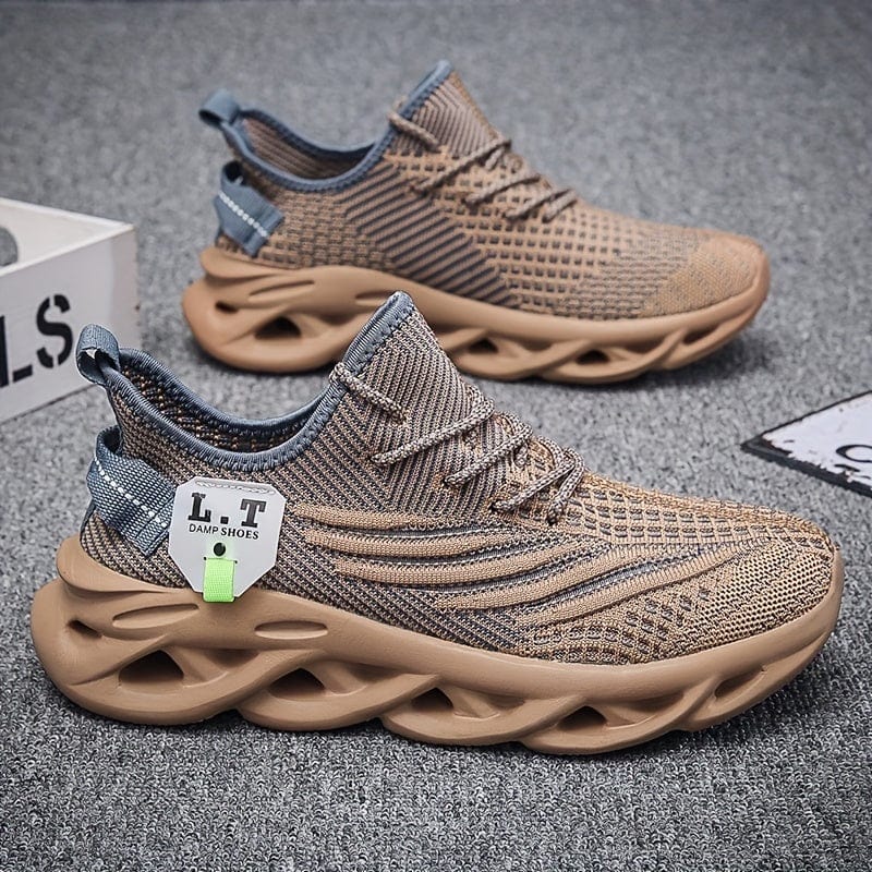 Showlu Men's Blade Sneakers with breathable mesh, lightweight design, non-slip sole, ideal for running, walking, and training.