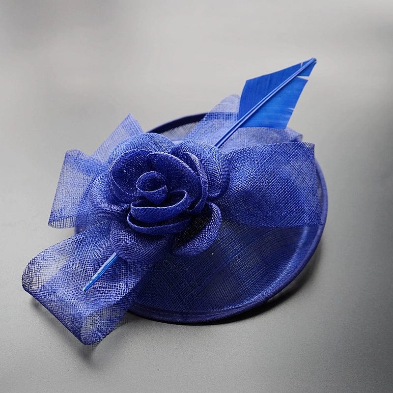 Showlu British Noble Retro Veil Headdress with side clip, vintage style Billycock hat for elegant fashion and social events.