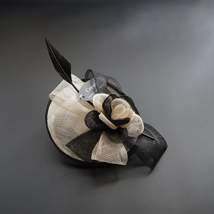 Showlu British Noble Retro Veil Headdress with side clip, vintage style Billycock hat for elegant socialite fashion.