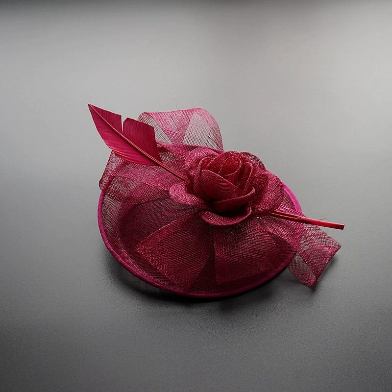 Showlu British Noble Retro Veil Headdress with Billycock side clip, vintage-inspired fashion accessory for stylish social events