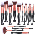 BS-MALL 16-piece makeup brush set with premium synthetic hair, standing upright, showcasing various brush sizes and shapes.