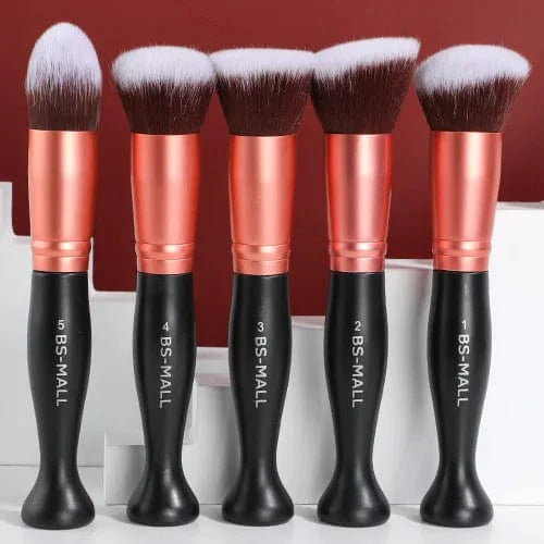 BS-MALL 16-piece makeup brush set with premium synthetic hair, displayed in a stand-up holder, ideal for professional makeup application