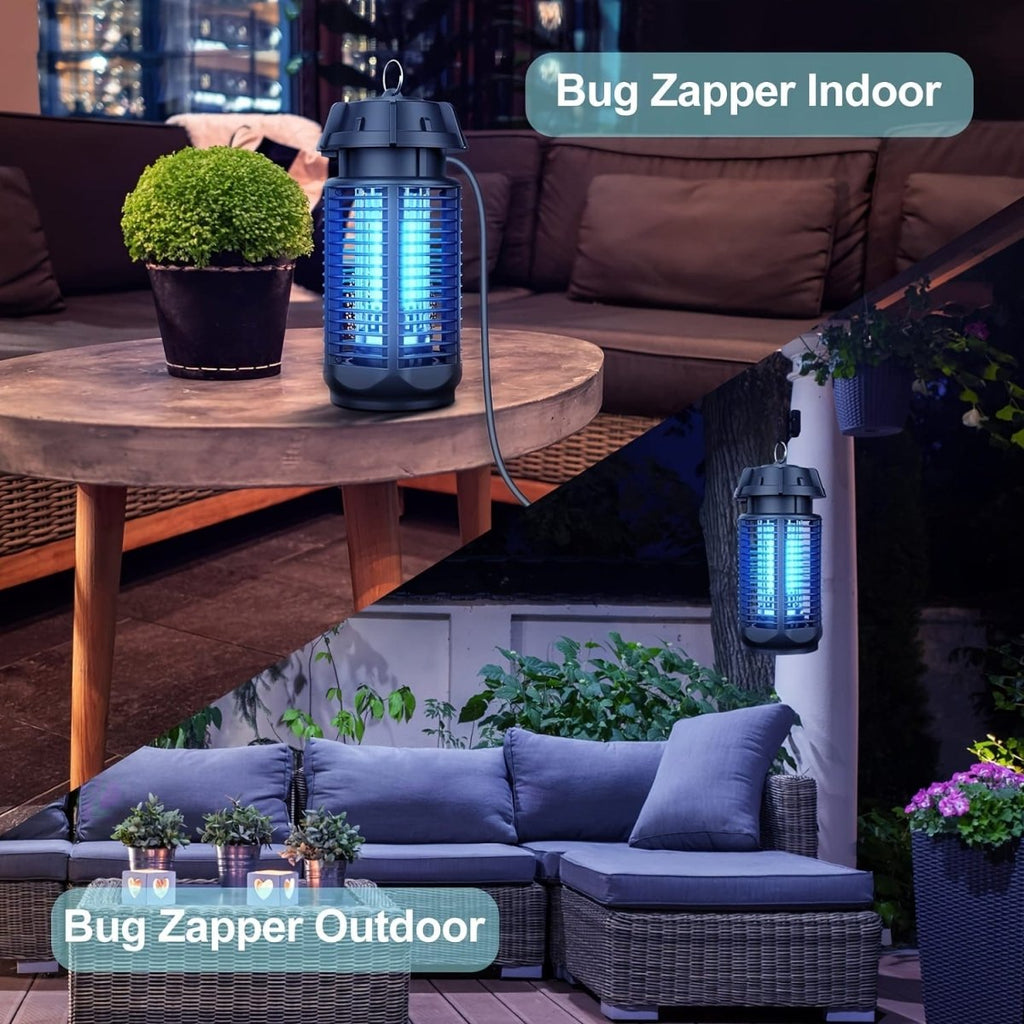 Showlu 20W Electric Bug Zapper with 4000V waterproof mosquito killer lamp for indoor and outdoor use, portable fly trap and insect zapper