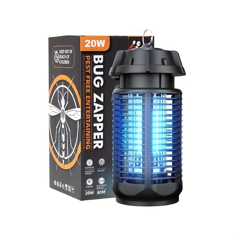 Showlu 20W Electric Bug Zapper with waterproof design, 4000V mosquito killer lamp, suitable for indoor and outdoor use.