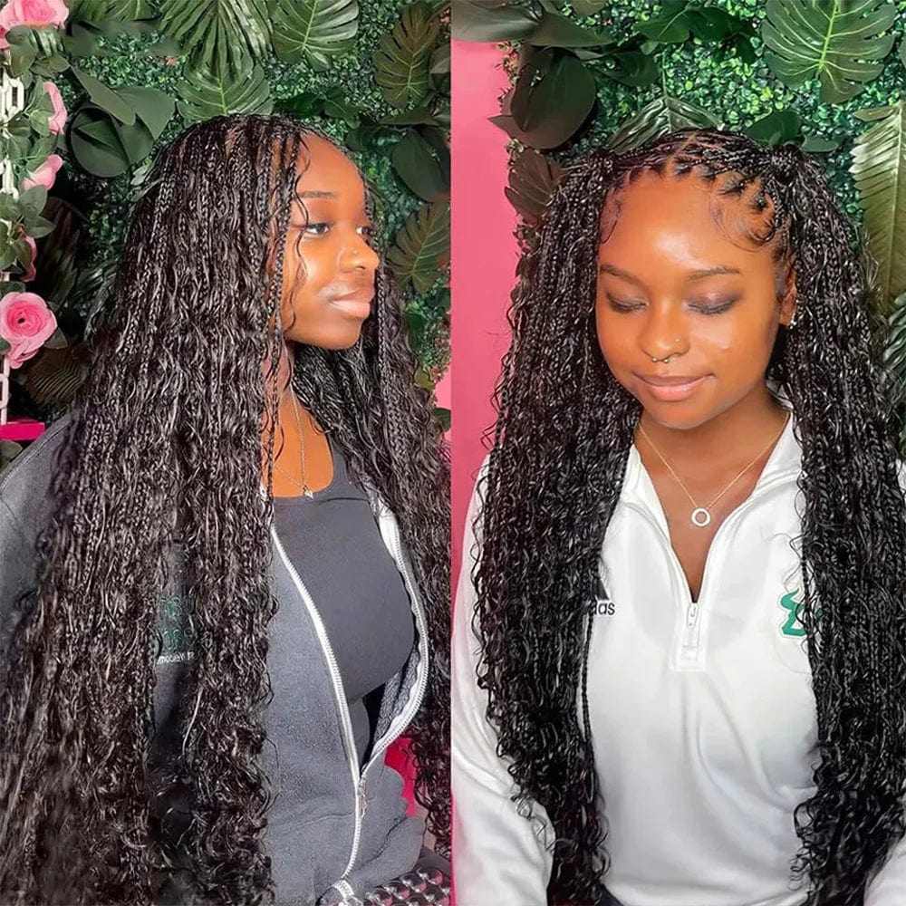 Deep wave Brazilian Remy human hair bulk for boho braids, unprocessed natural wave, no weft, ideal for braiding extensions.
