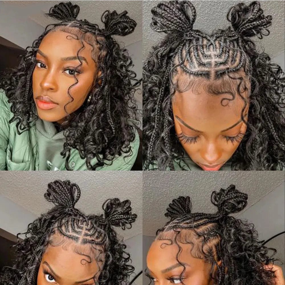 Deep wave Brazilian Remy human hair bulk for boho braids, unprocessed, no weft, showing rich, wavy hair texture for extensions.